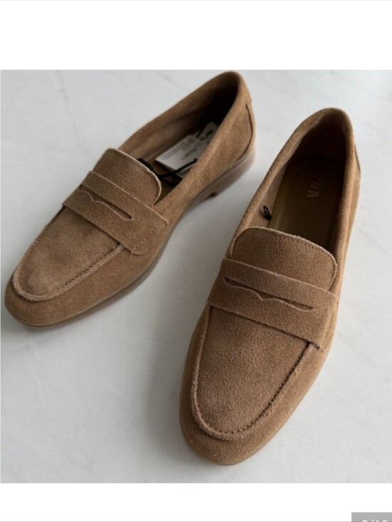Zara Shoes - Zara Suede Penny Loafers NWT